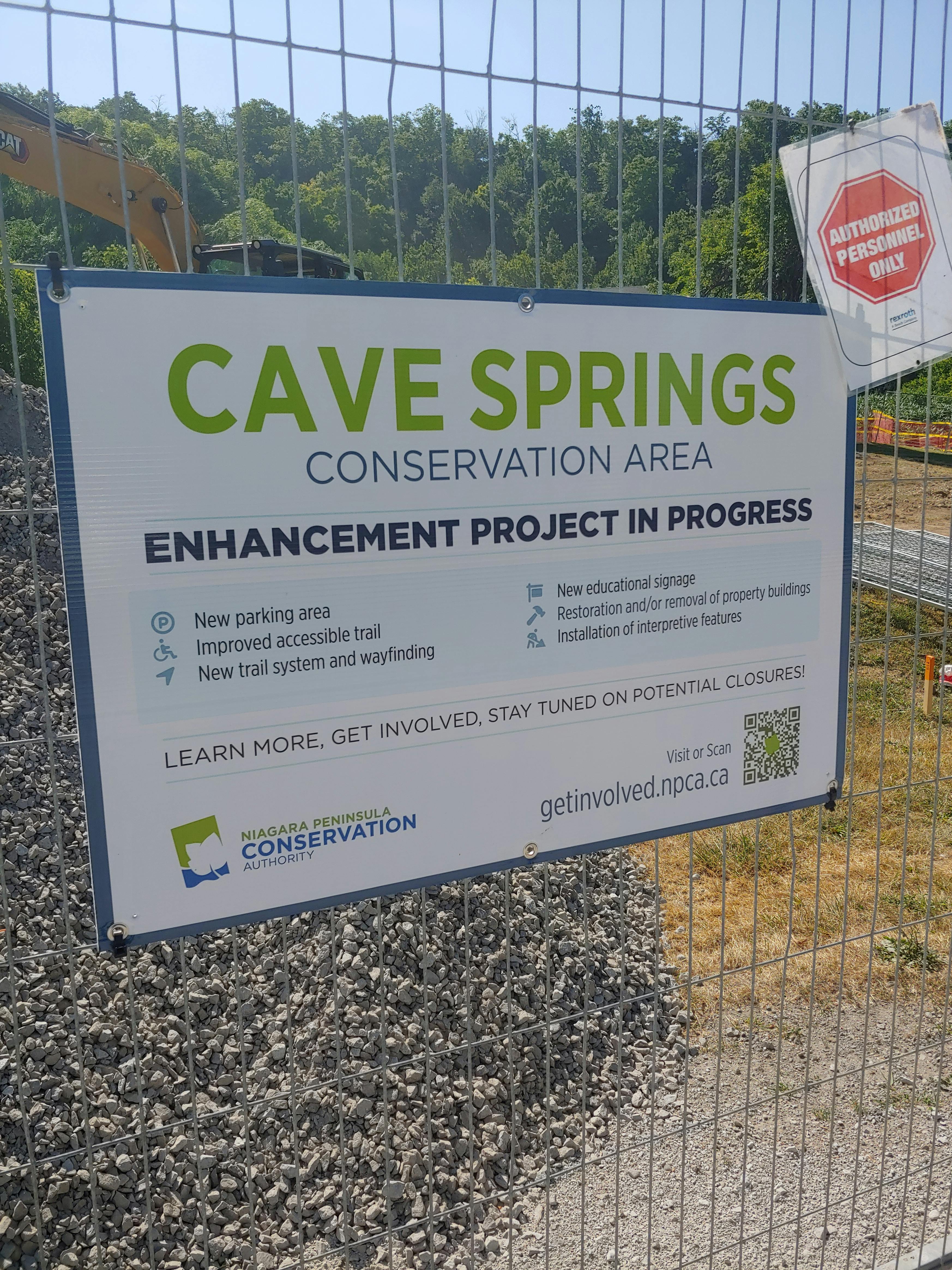Signage at Cave Springs