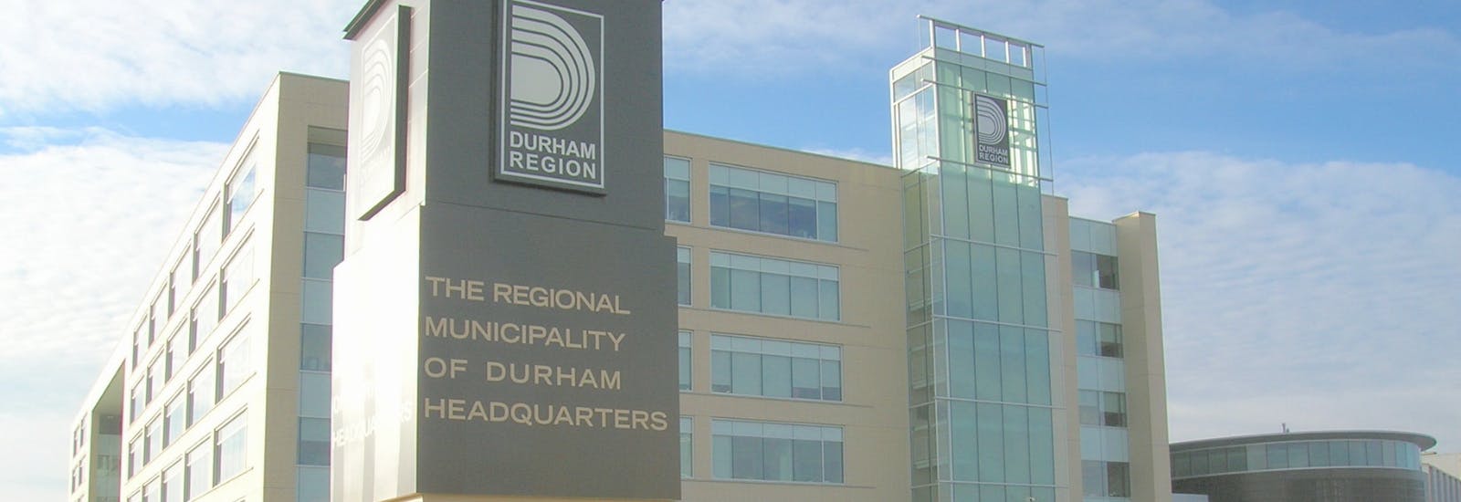 Exterior of the Region of Durham headquarters