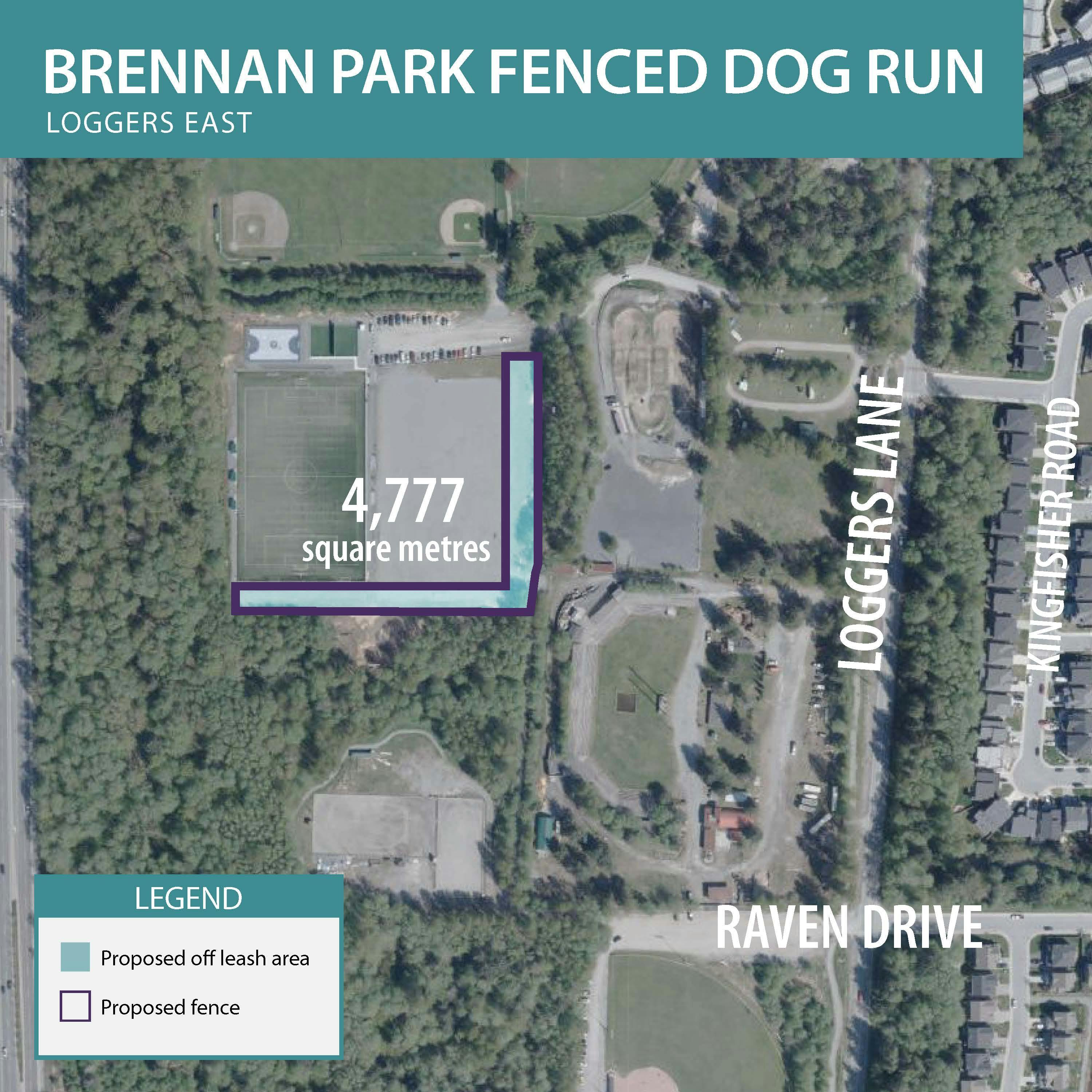 Map of Brennan Park Fenced Dog Run