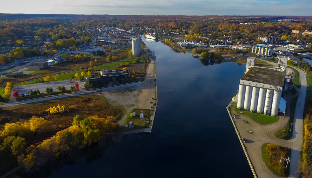 view of owen sound's inner harbour