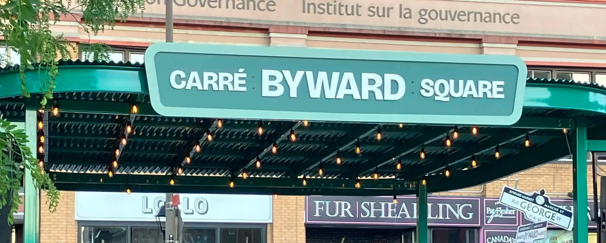 Sign indicating entrance to ByWard Square
