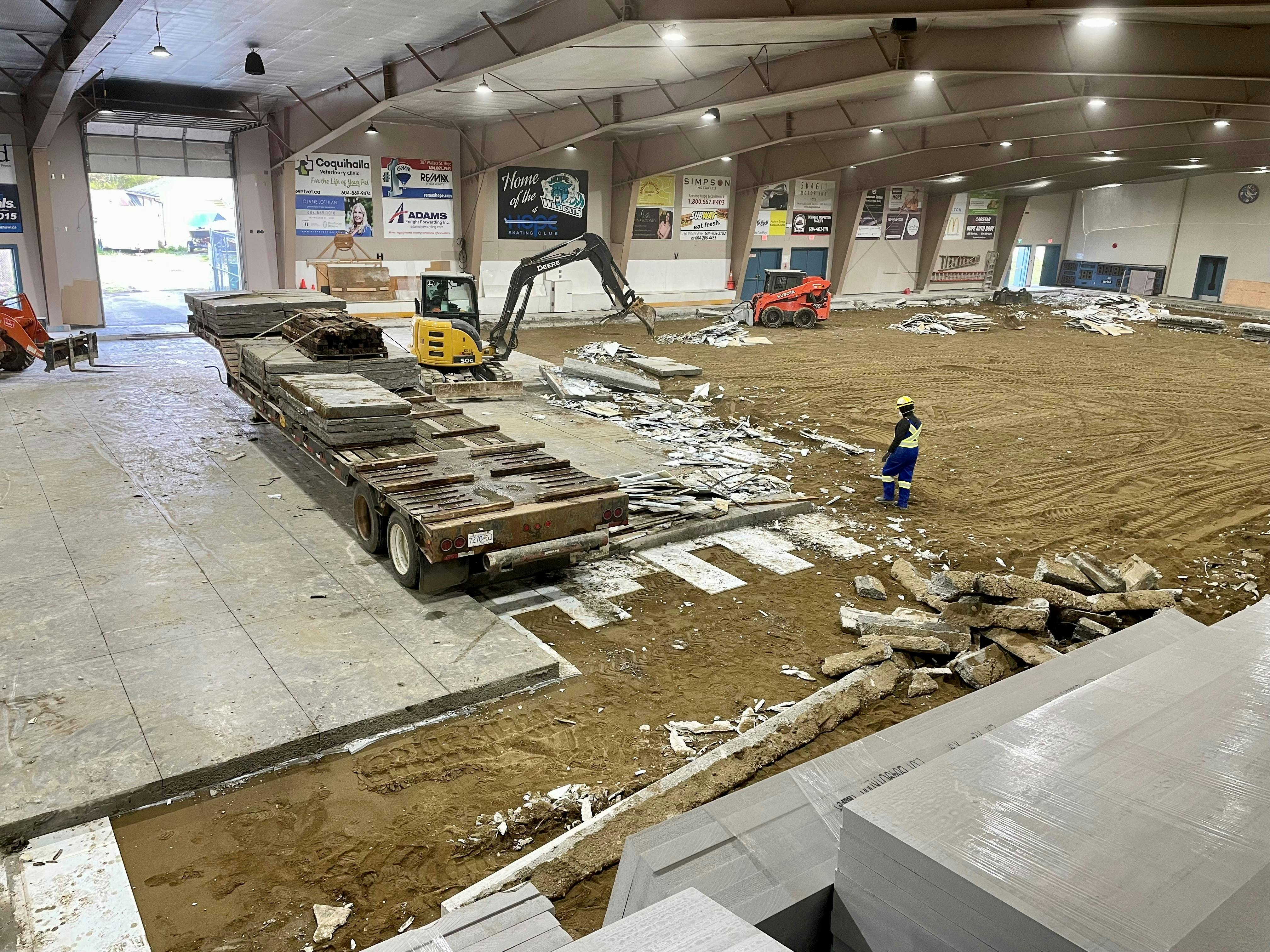 Concrete slab removal (April 2024)