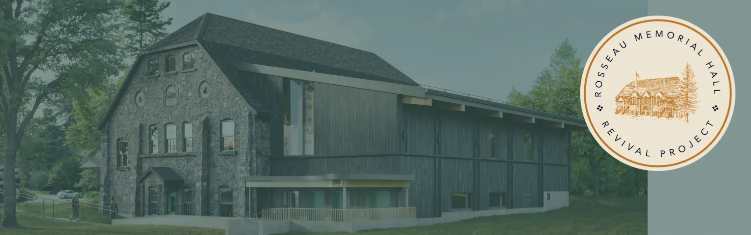 Exterior of Rosseau Memorial Hall in the summer.