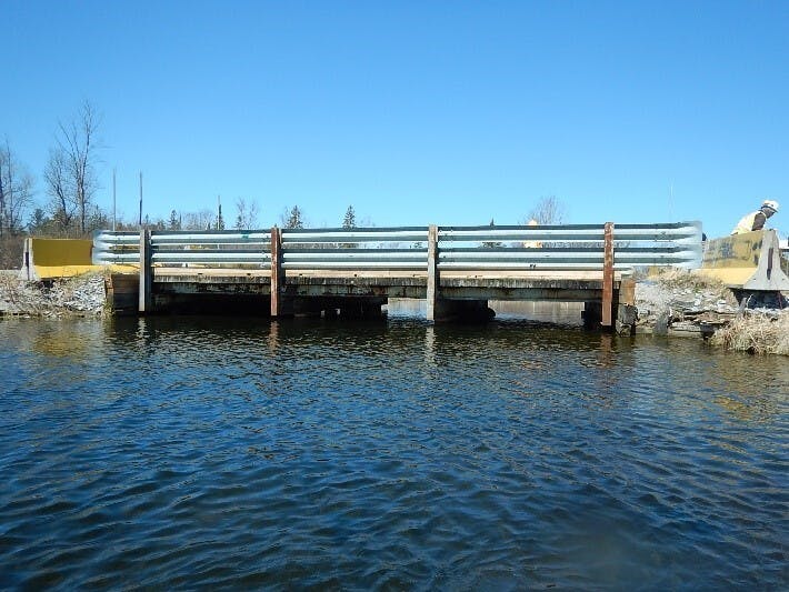 Photo 2: Existing bridge looking north