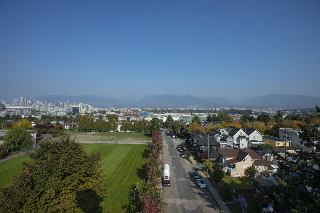 Over view photo of St. George Street looking North from 8th Avenue