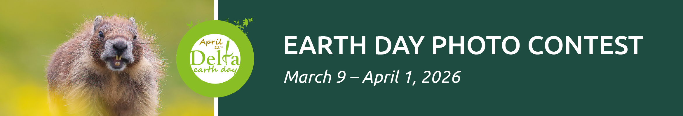 Banner title featuring a photo of a beaver