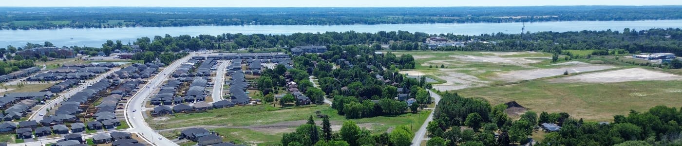 Aerial photo of the South West end of Belleville.