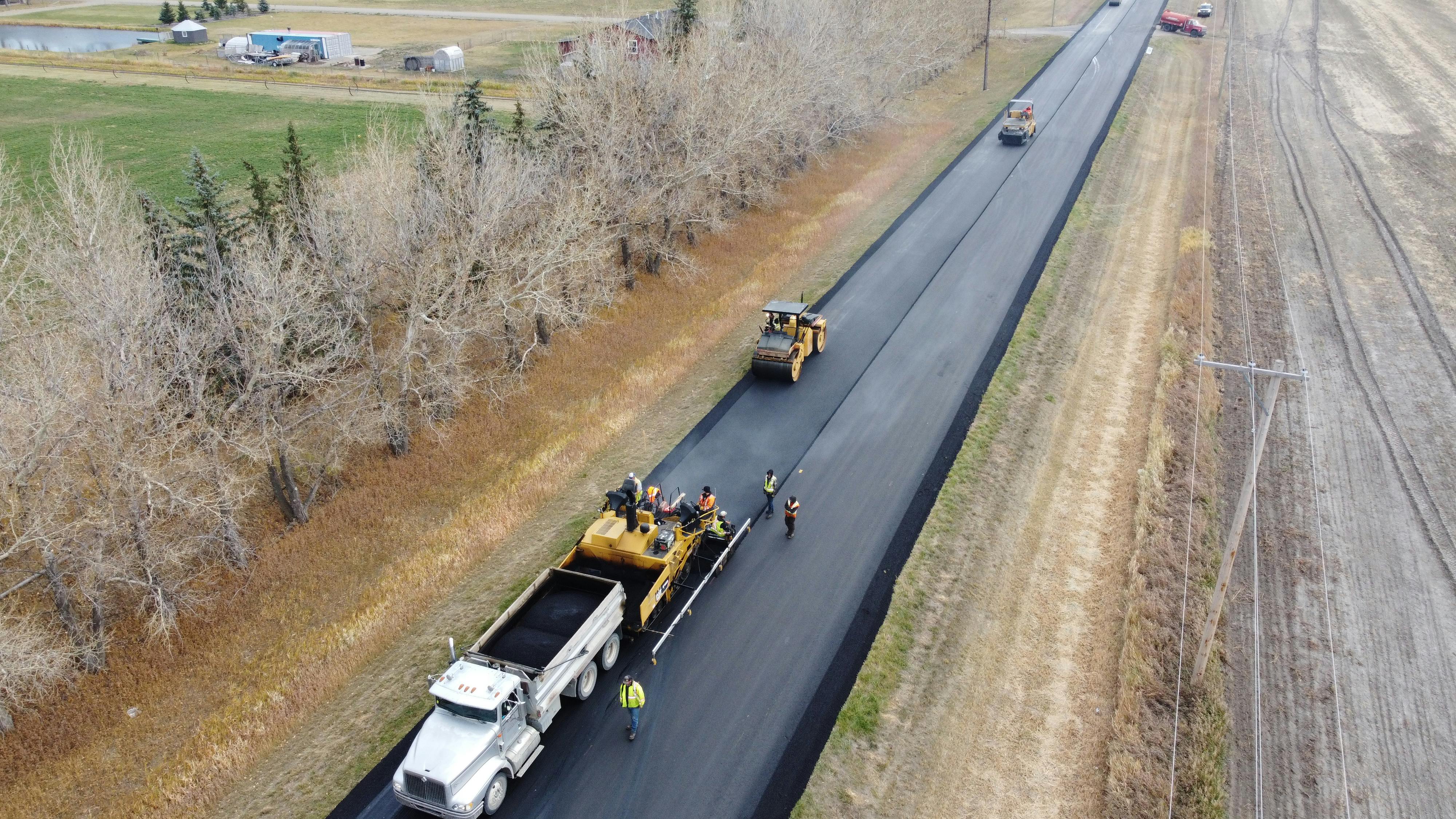 Aerial view of construction