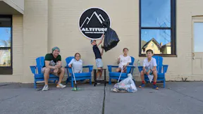Altitude Coffee Roasters Grand RIVER-SIDE CLEAN UP : Mt.Monday Earth Day Edition