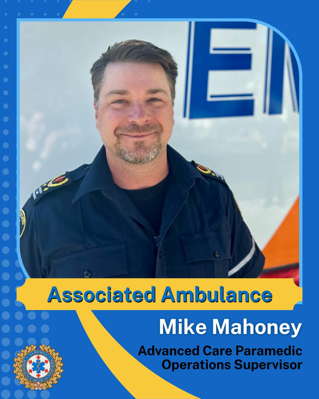 Mike Mahoney, Advanced Care Paramedic, Operations Supervisor, Associated Ambulance
