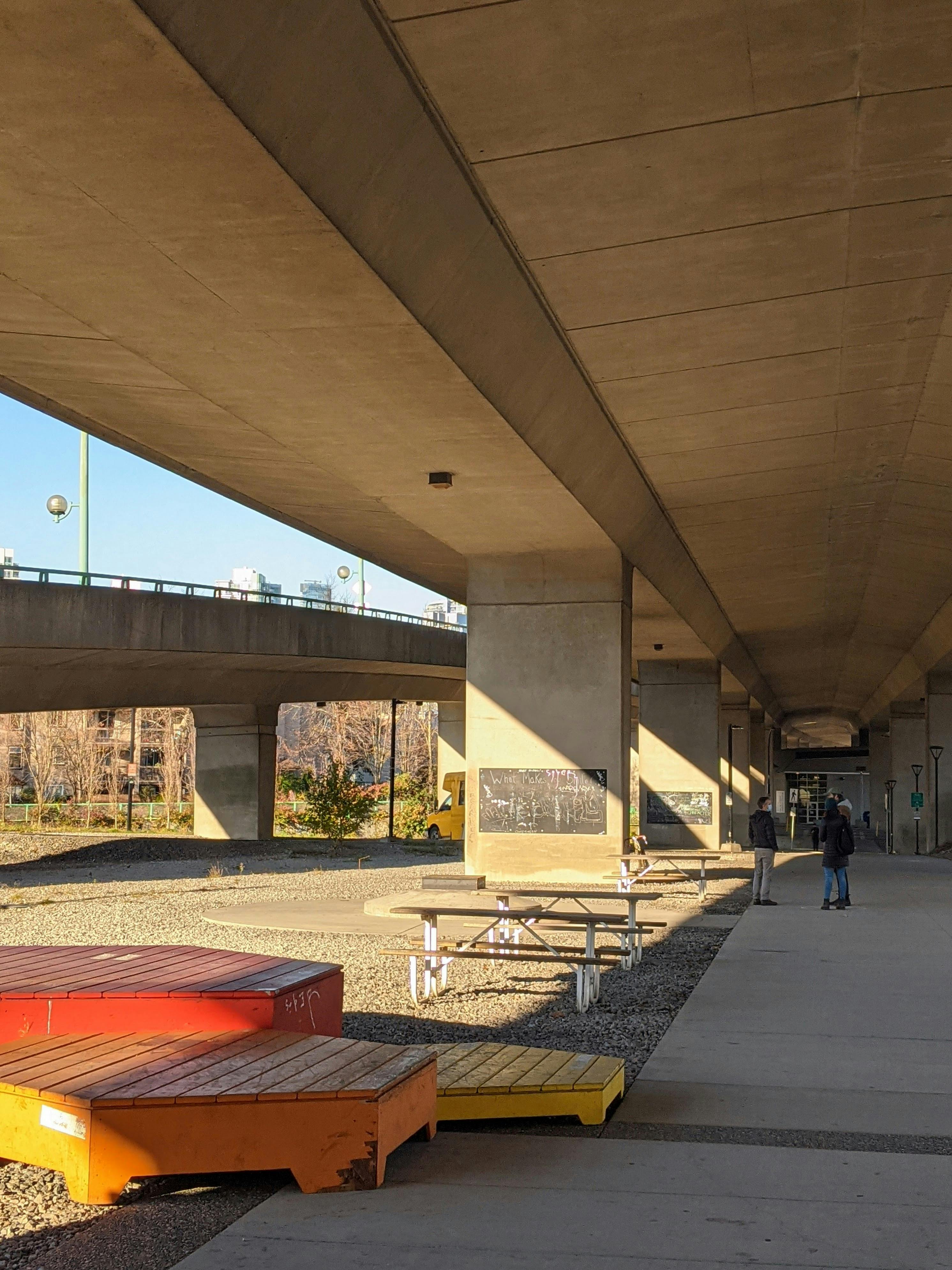 Cambie Bridge South & W 1st Ave Rain-Friendly Plaza