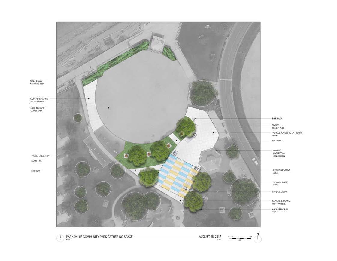Parksville site plan concepts