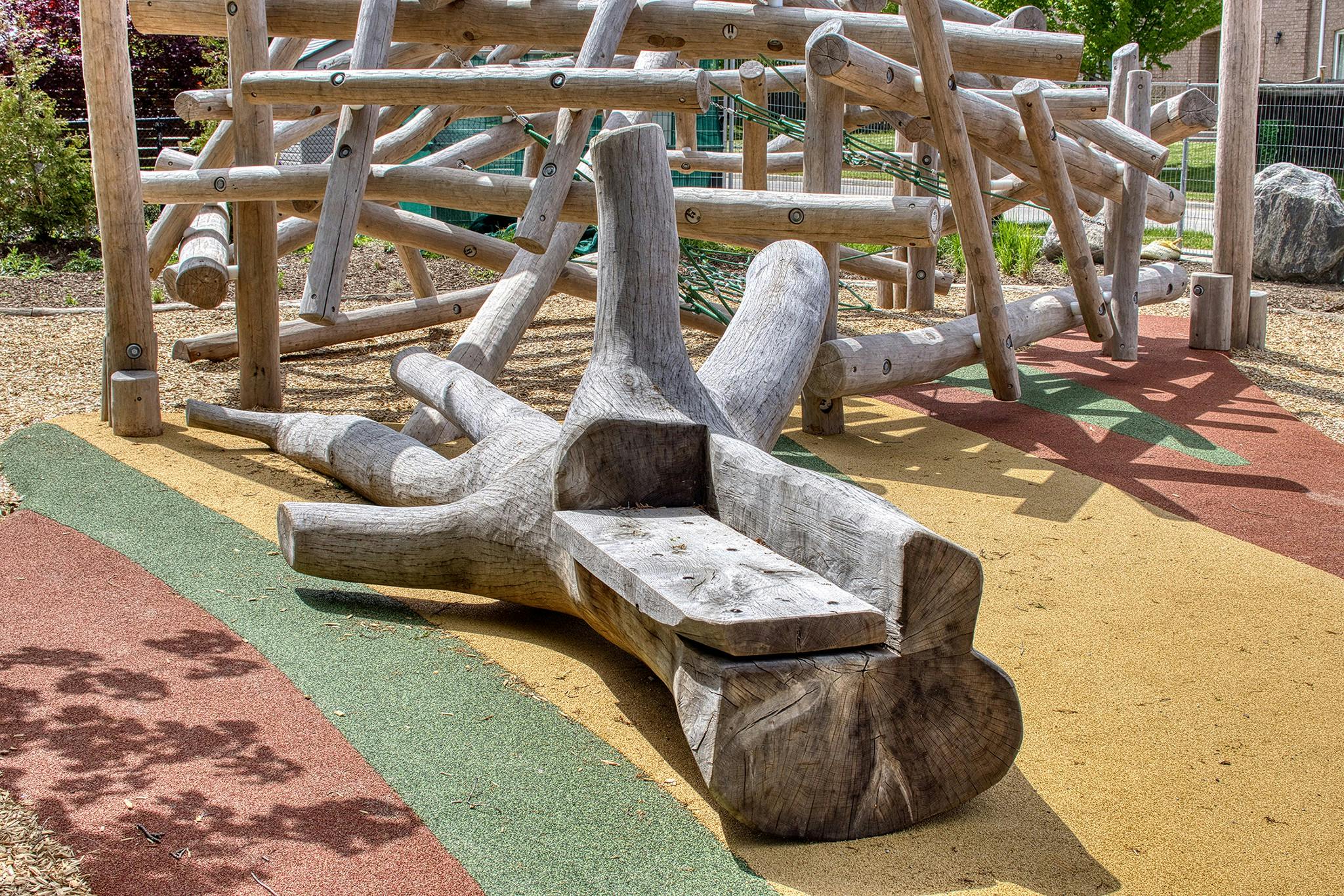 'Nest of branches' in the Hollow Log Playpark