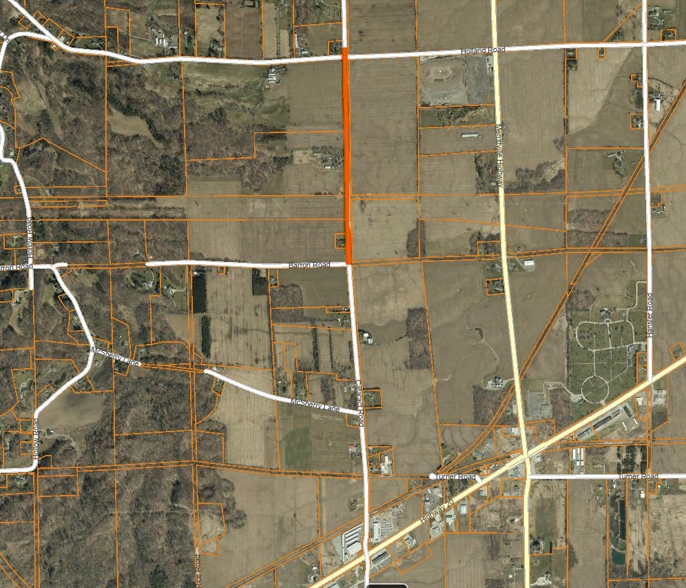 Cataract Rd Closure Location- June 25