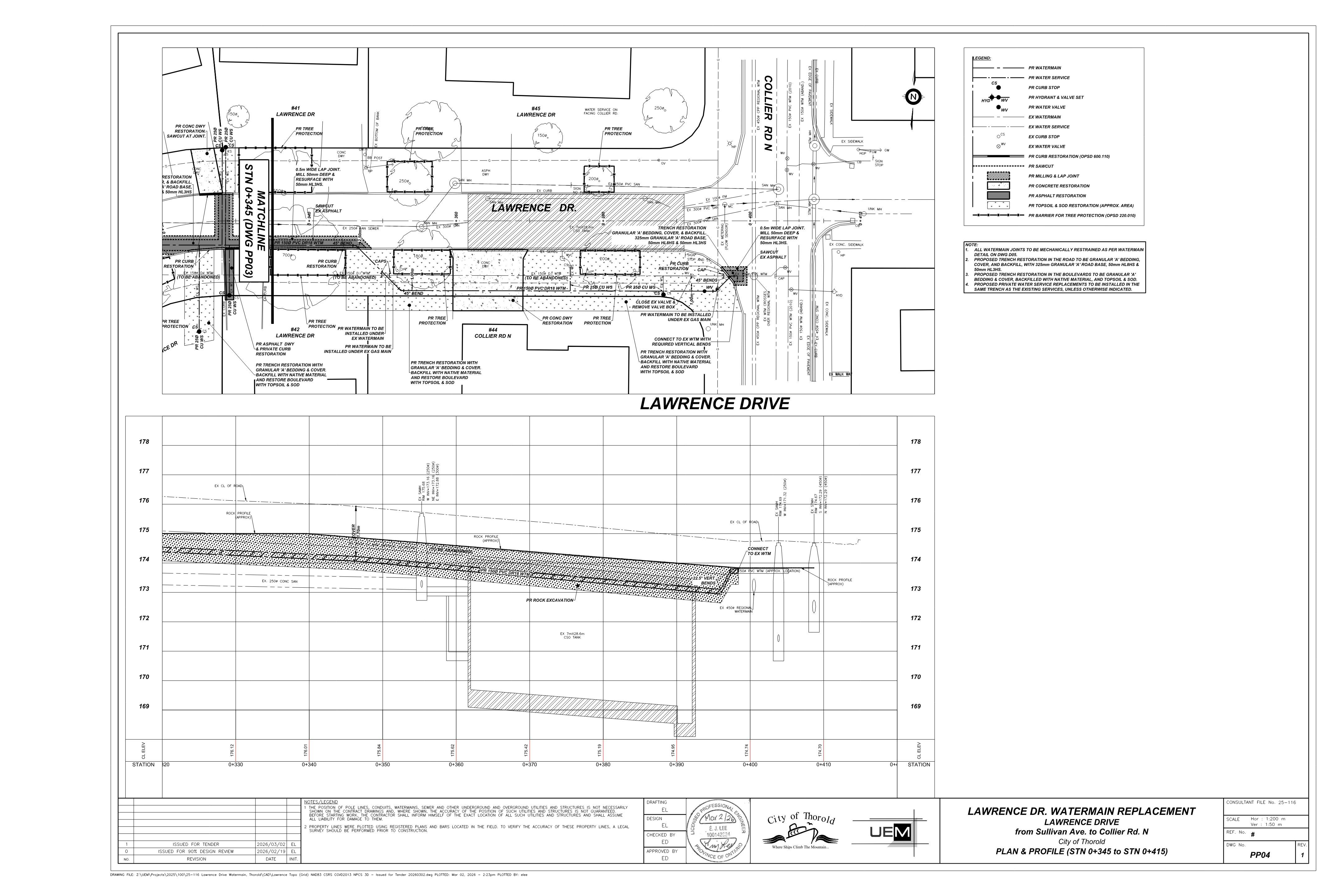 Civil Set Drawing - Lawrence Dr Watermain - Page 5