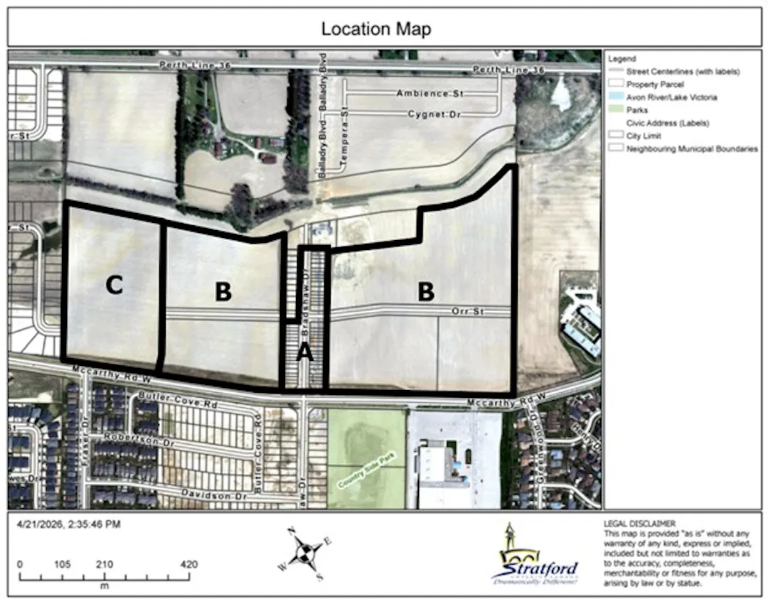 Location map of the subject lands
