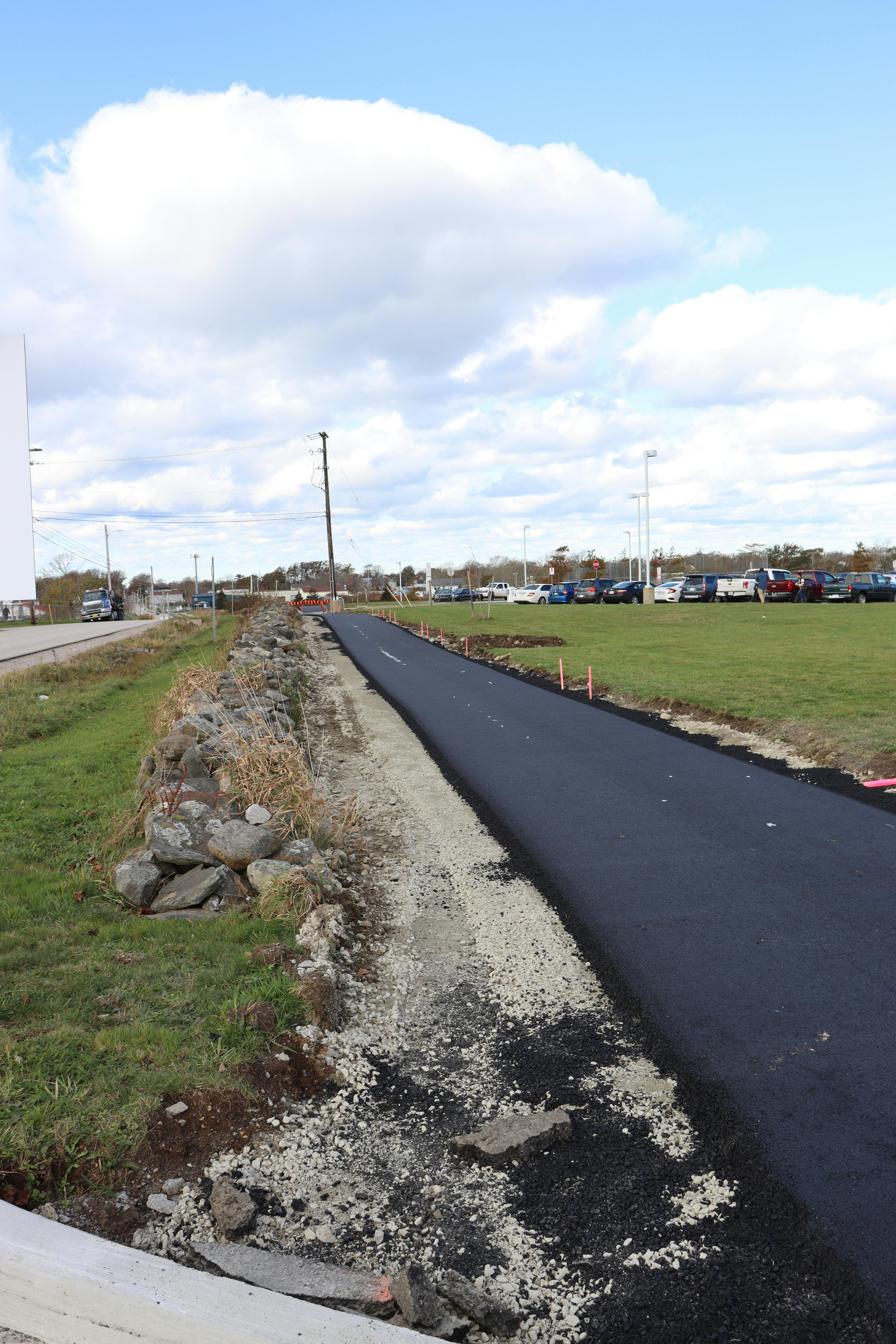 Brand new asphalt as Phase 3 nears completion on Forest Street.