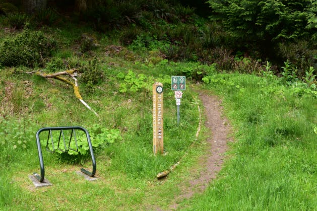 Mount Menzies Park bike rack, Pender Island