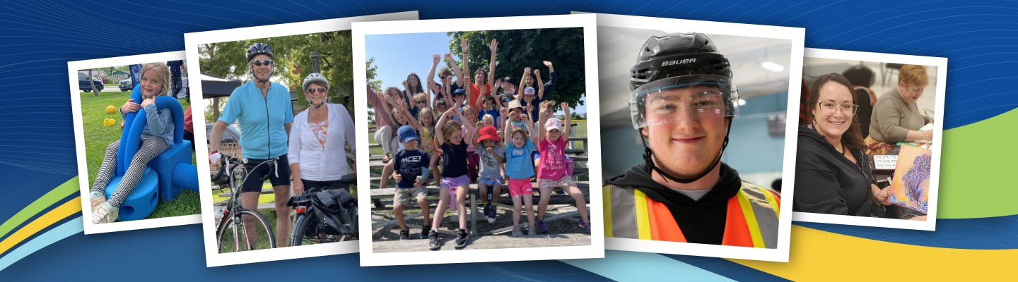 Polaroid photos show images from town programs