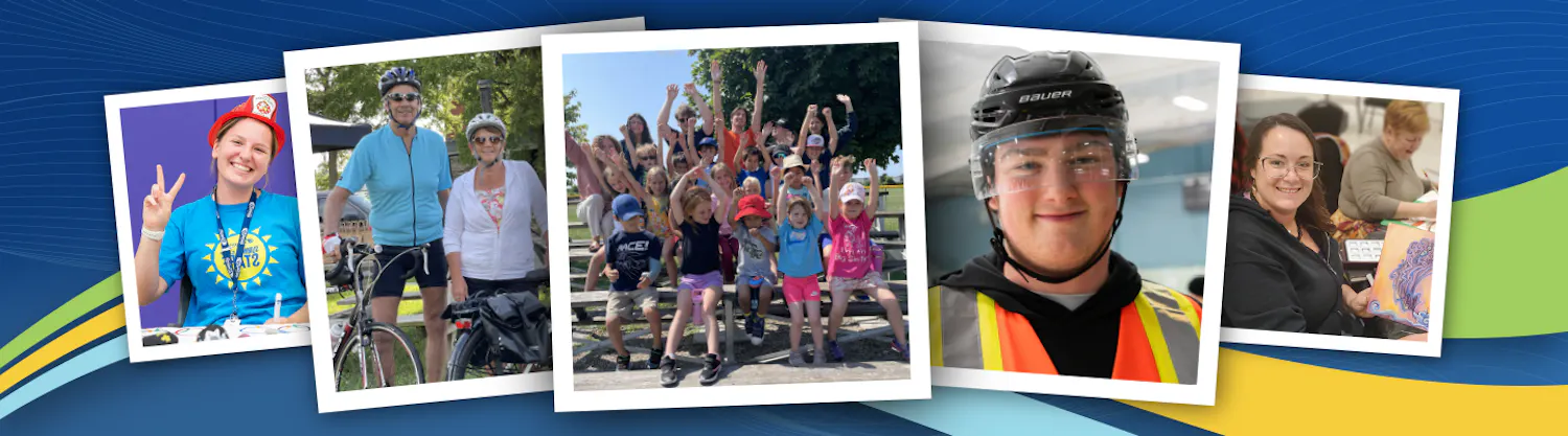 Polaroid photos show images from town programs