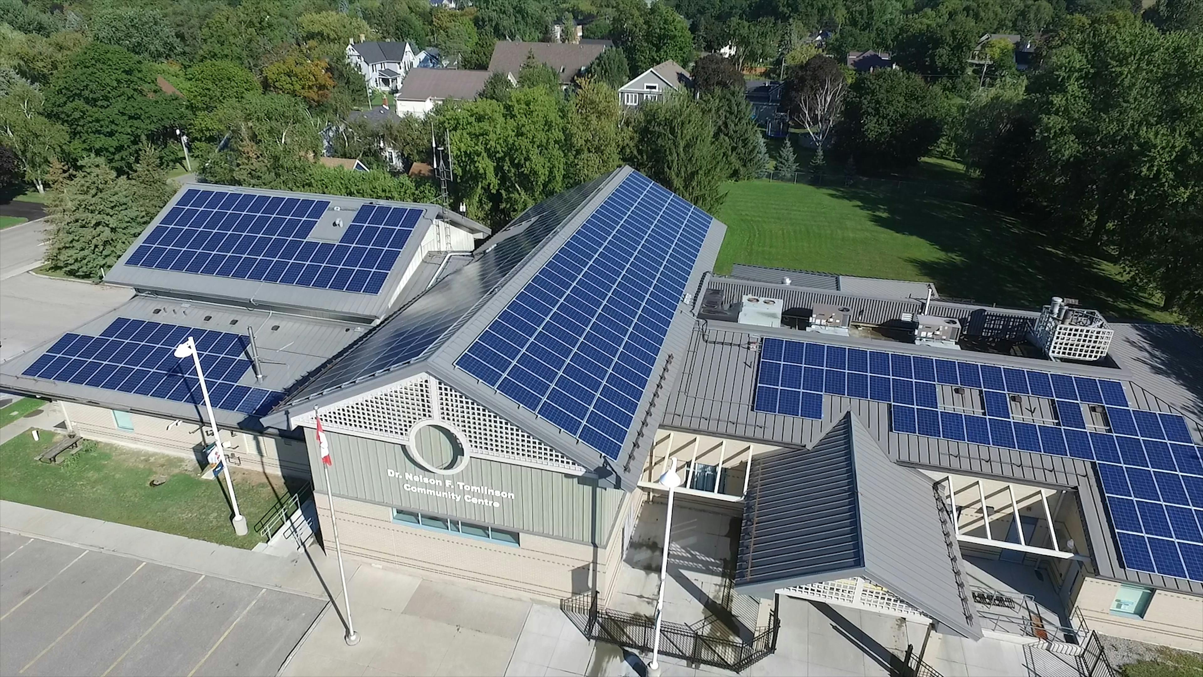 City of Pickering's Dr. Nelson Tomlinson Community Centre - Solar Panel Roof