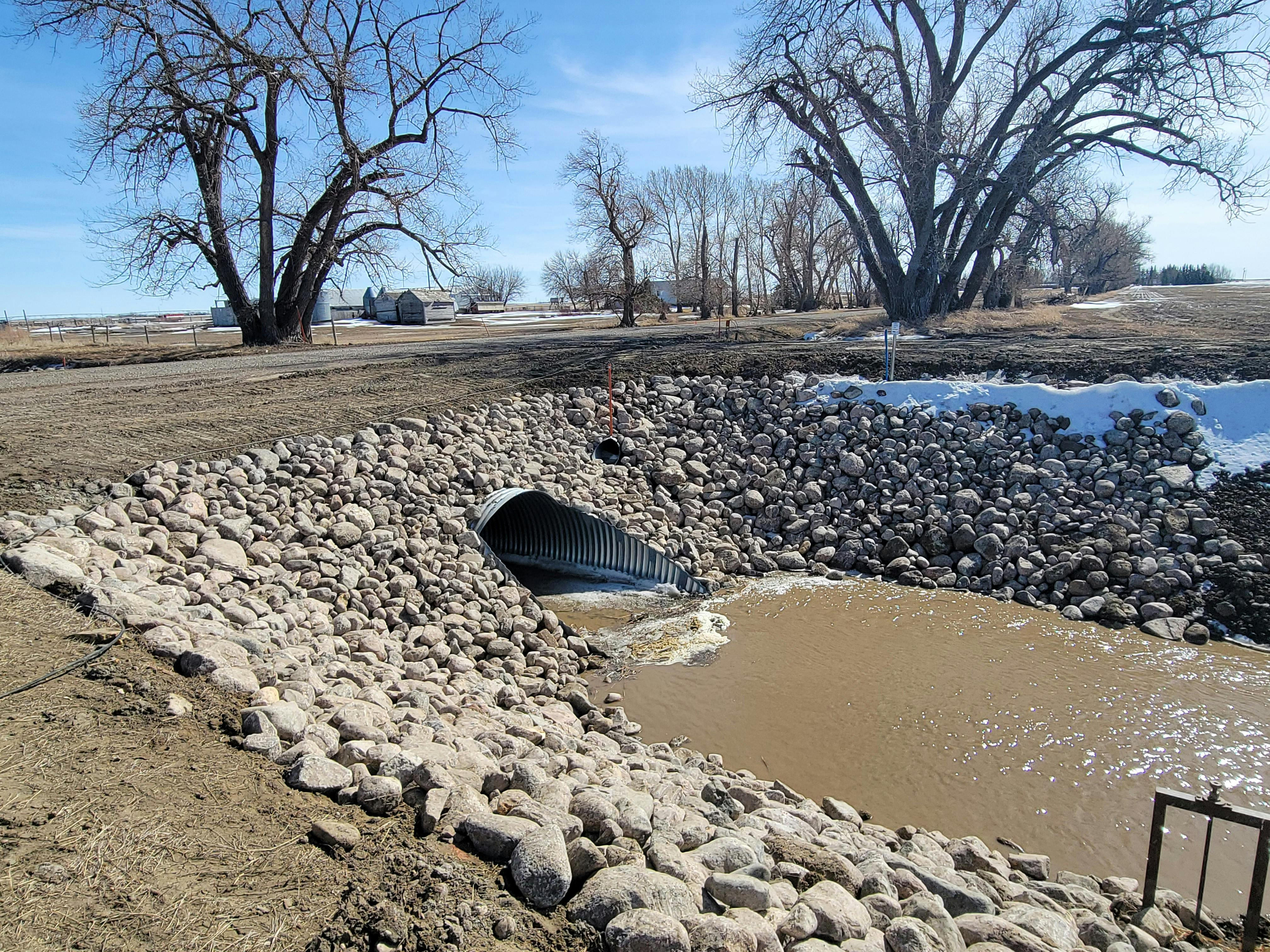 Completed culvert