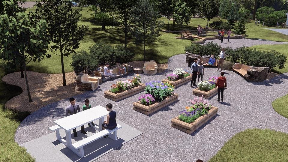 Les jardinières en rondins surélevés peuvent être disposées de manière à fournir un espace modulable pour accueillir des jardins communautaires, botaniques, thérapeutiques ou pédagogiques.