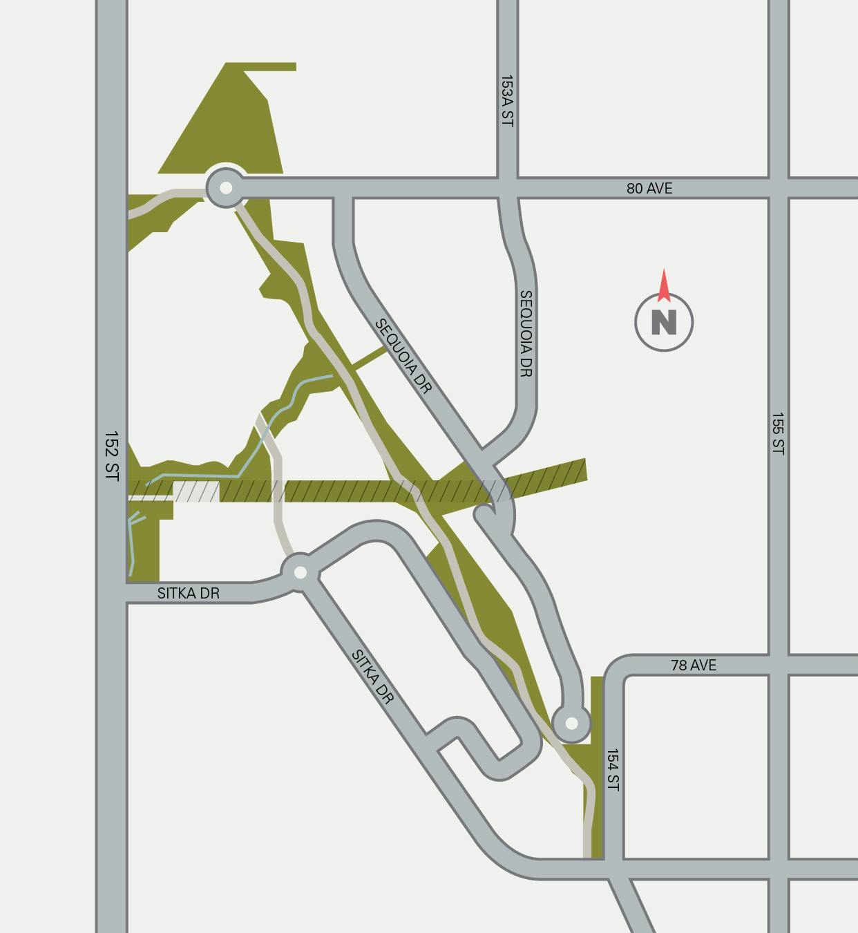 Sequoia Ridge Park Amenities Location Map