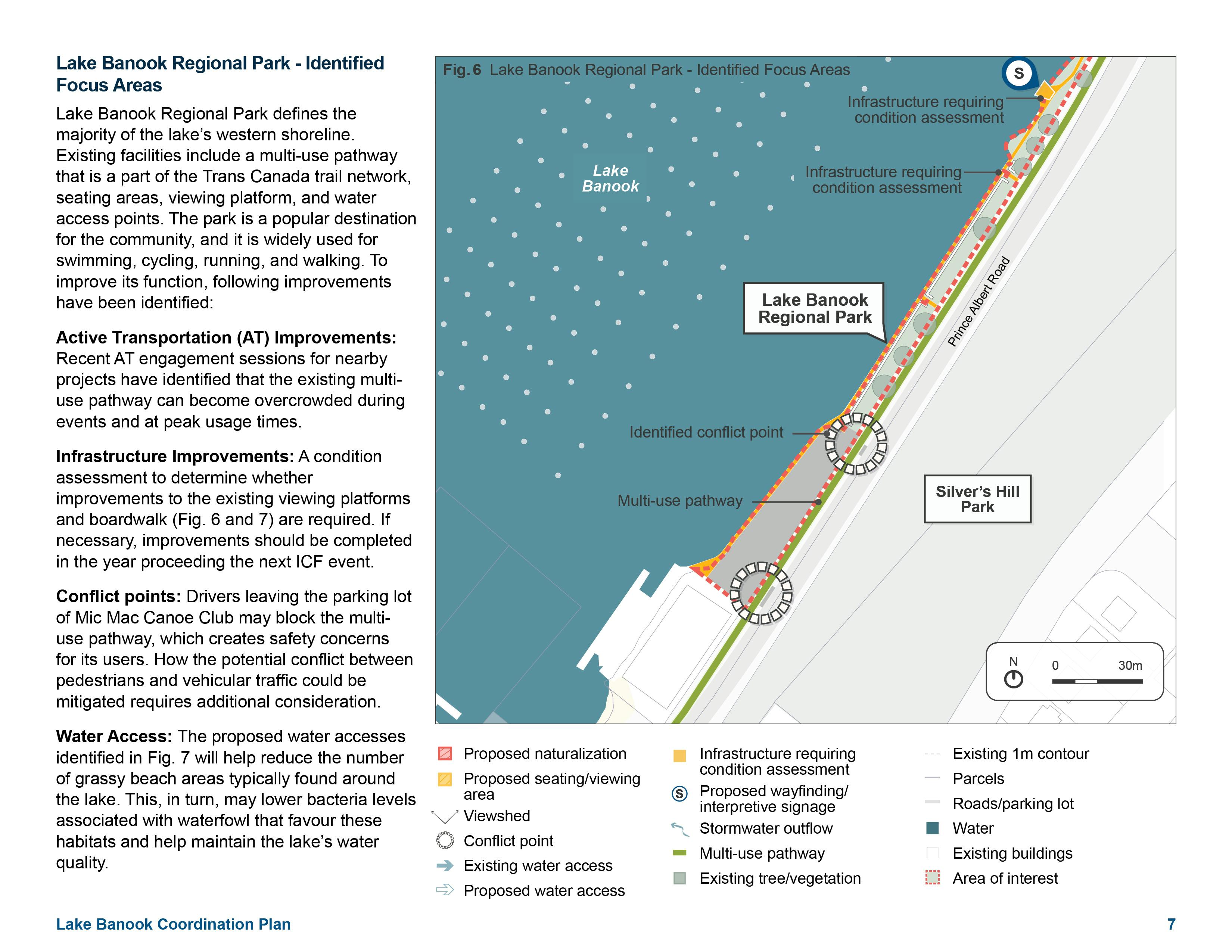 Figure 6 - Lake Banook Regional Park - Identified Focus Areas