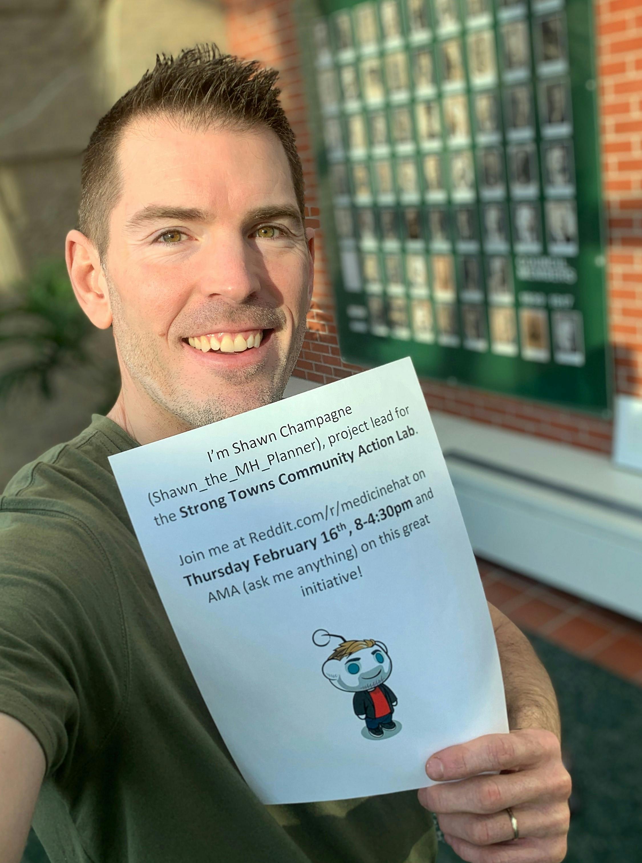 Shawn with Reddit Ask Me Anything invitation