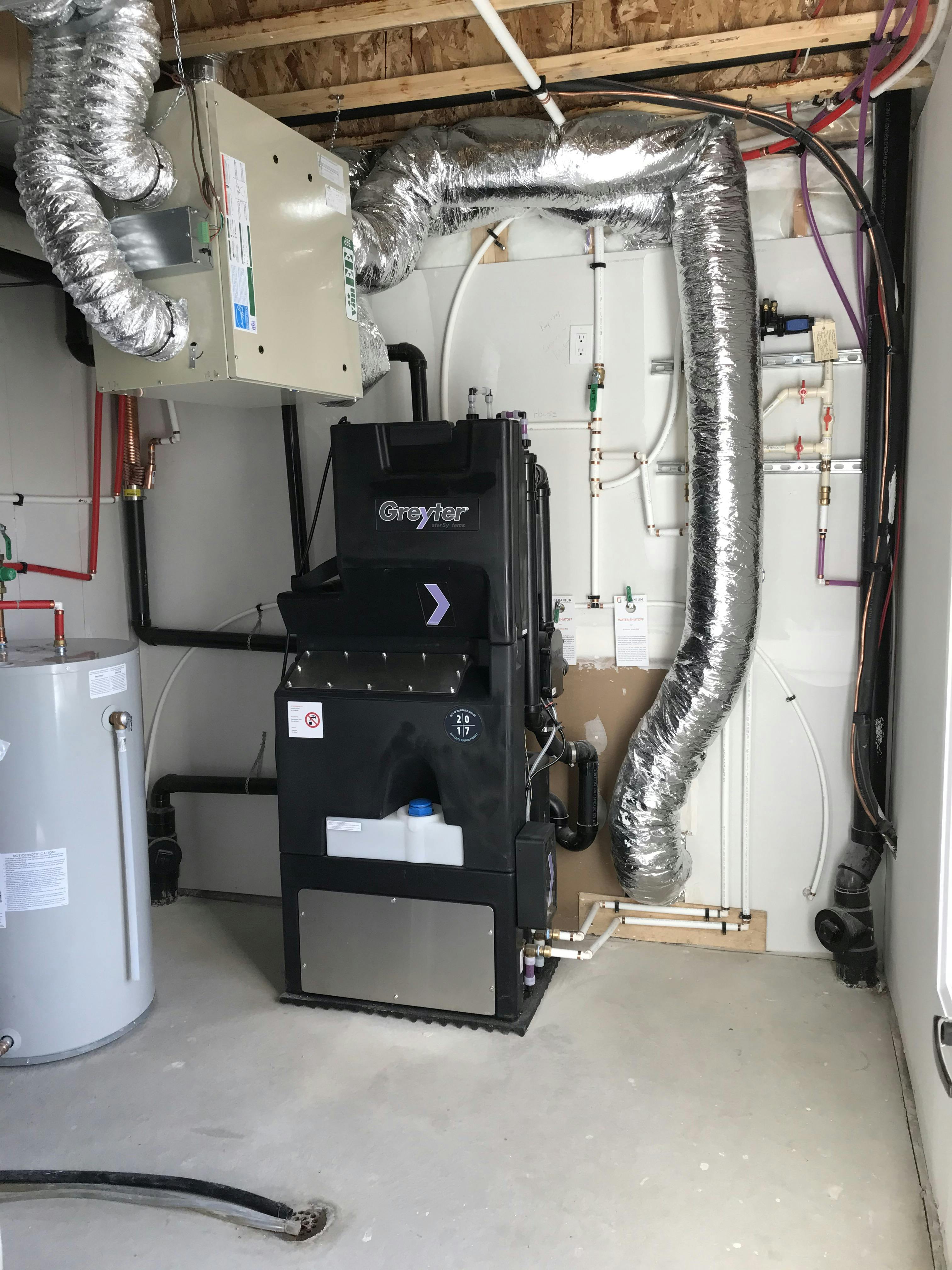 Greywater recycling system installed by Geranium.