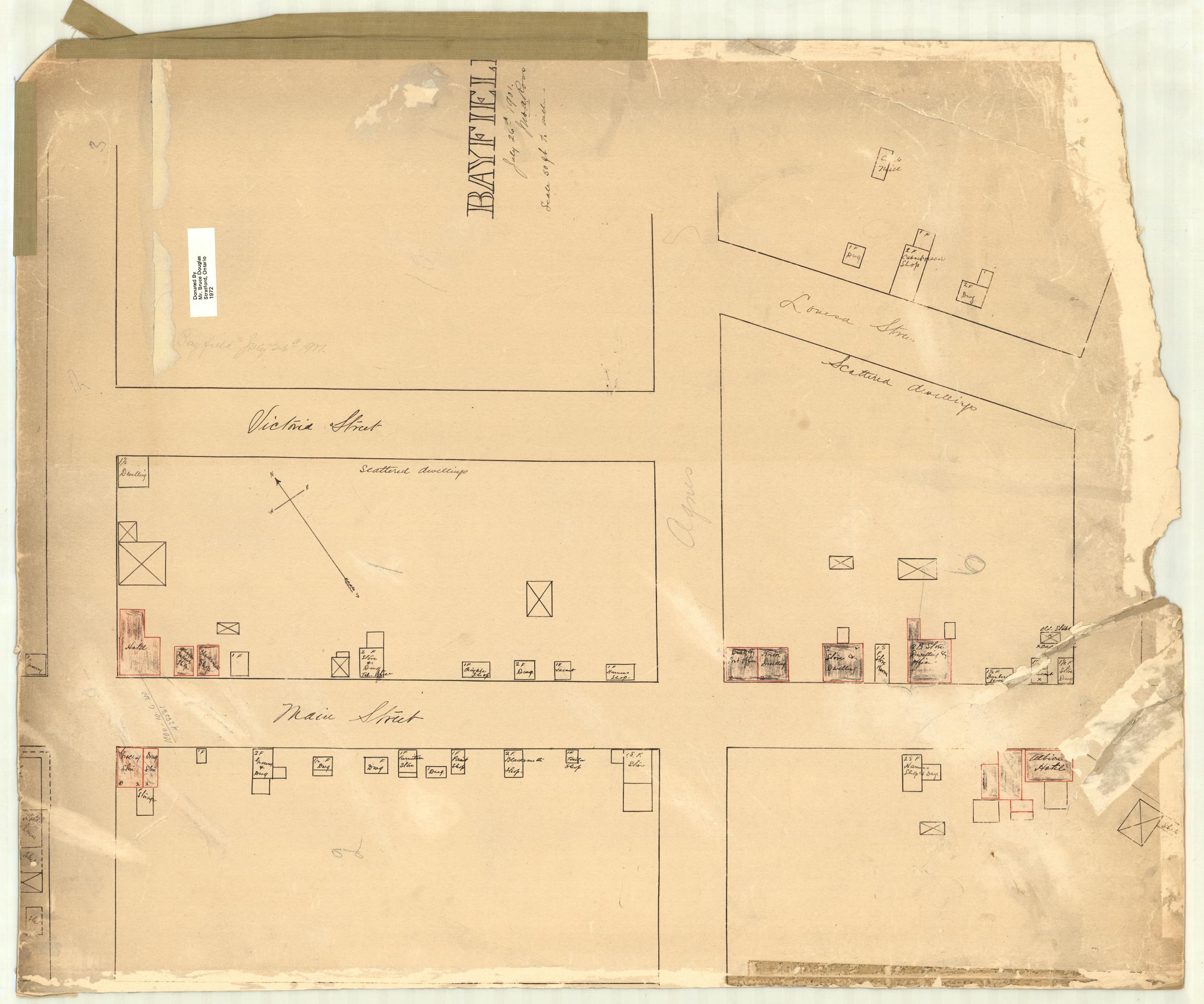 1901 Fire Insurance Plan - Bayfield, Ontario 