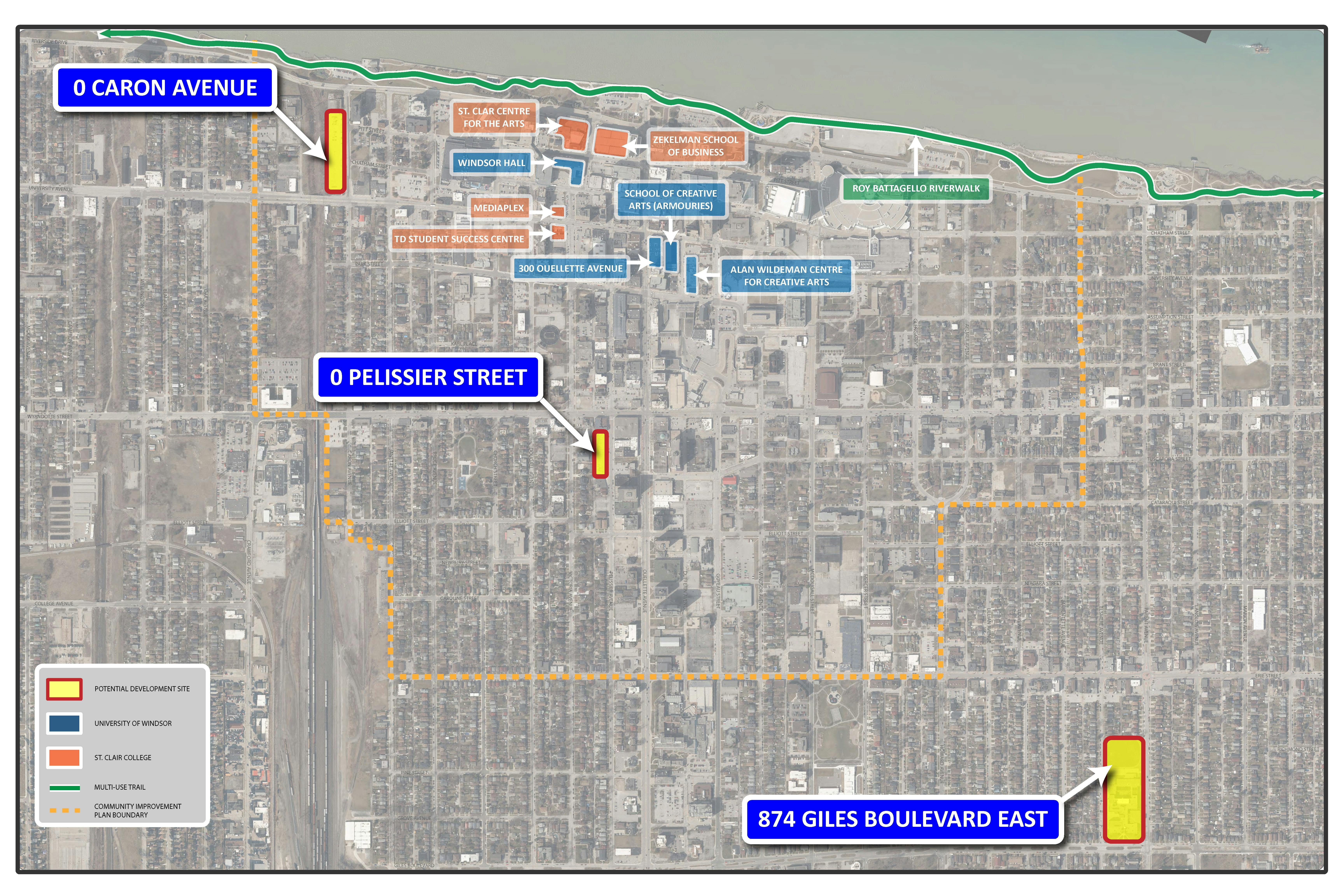 Downtown Development Sites Map