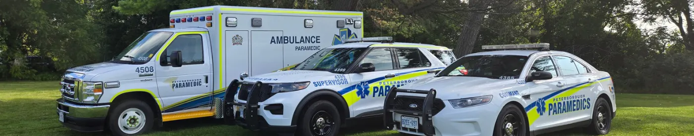 image of 3 different paramedic vehicles