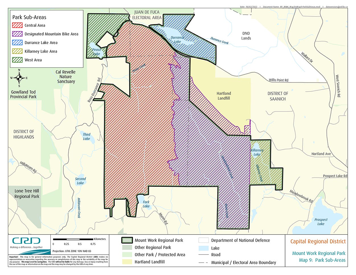 Map 9: Park Sub-Areas