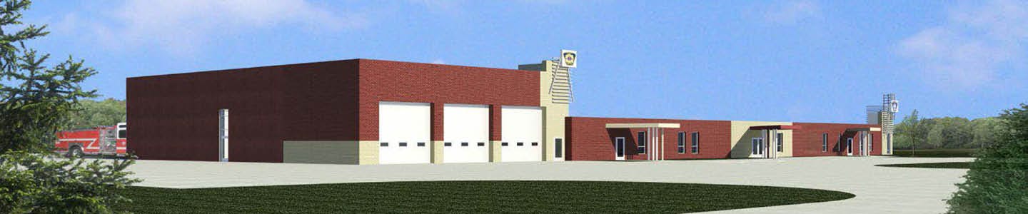 Rendering of new fire station