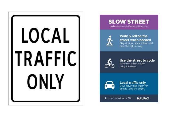 Slow Streets Signage