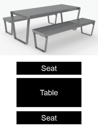 Rectangular 6-8 people