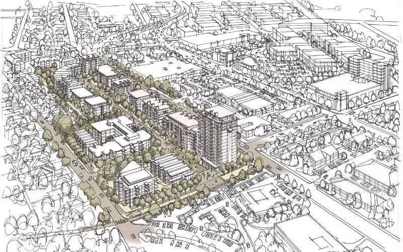 A sketched map of the Nigel Valley development.