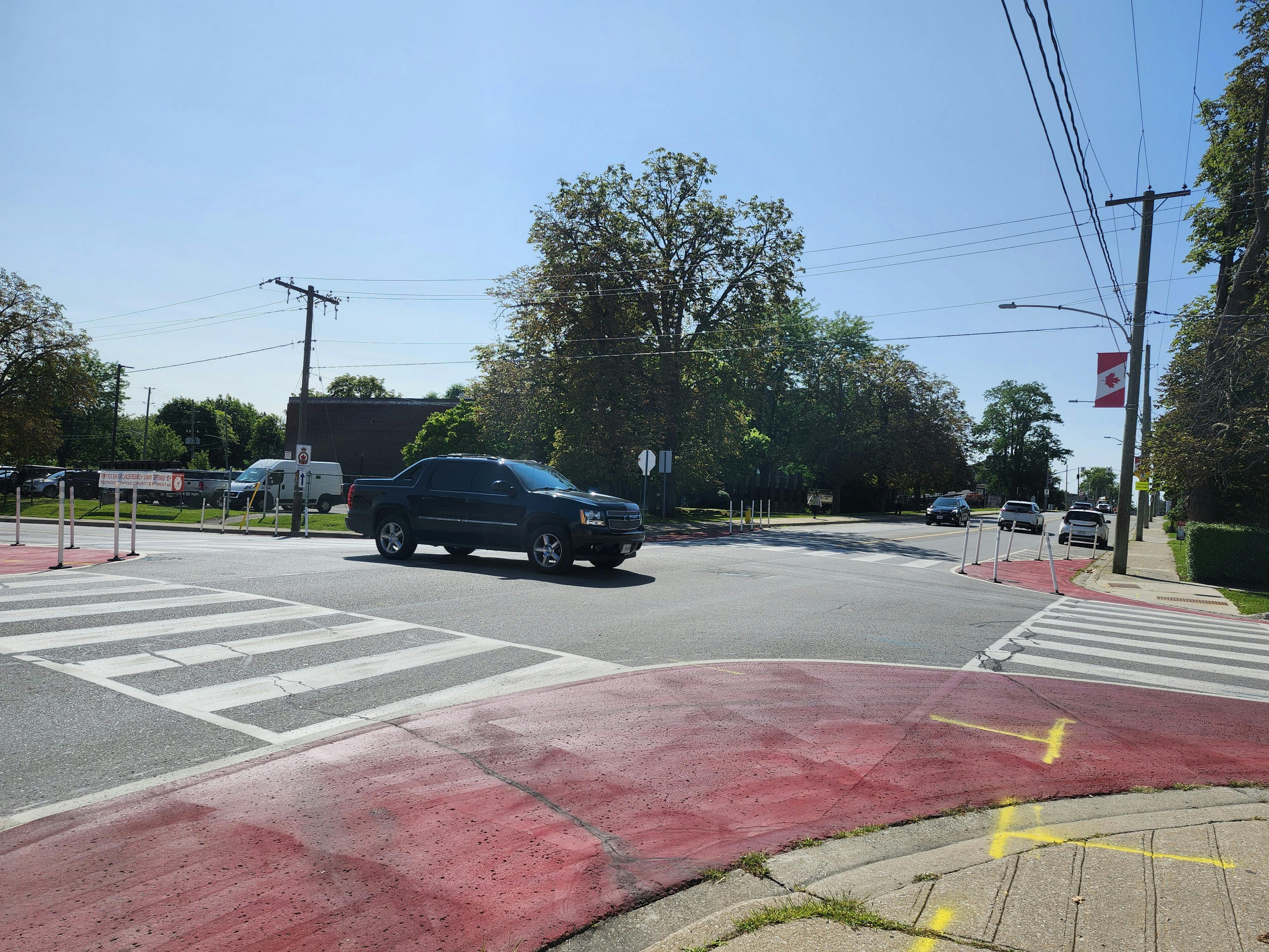 Pine St Intersection- Line painting