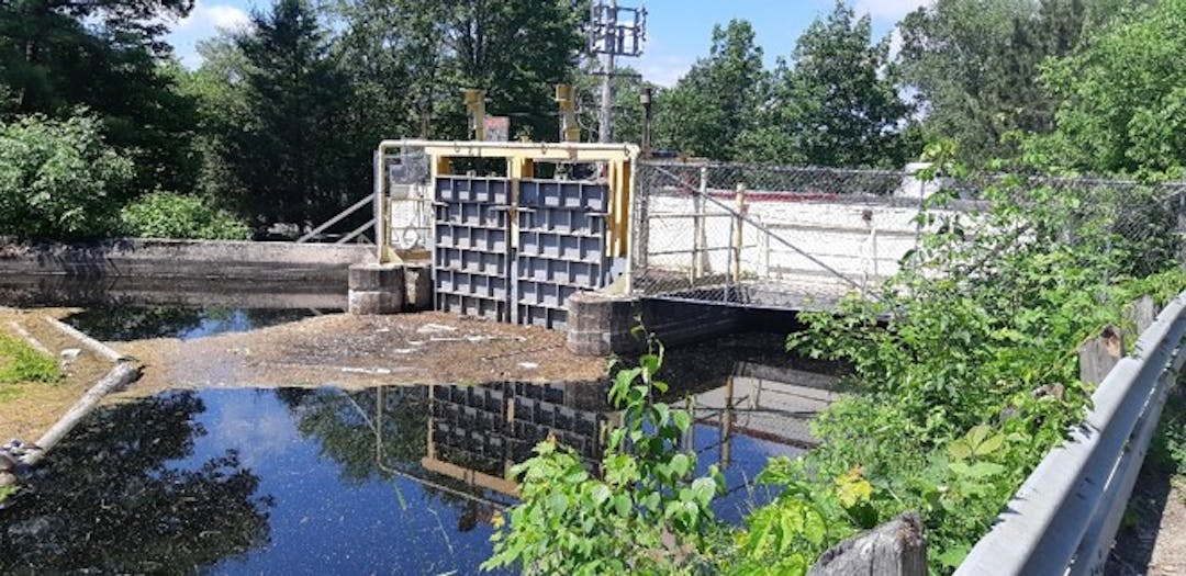 Image shows a view of the Burgess1 Dam