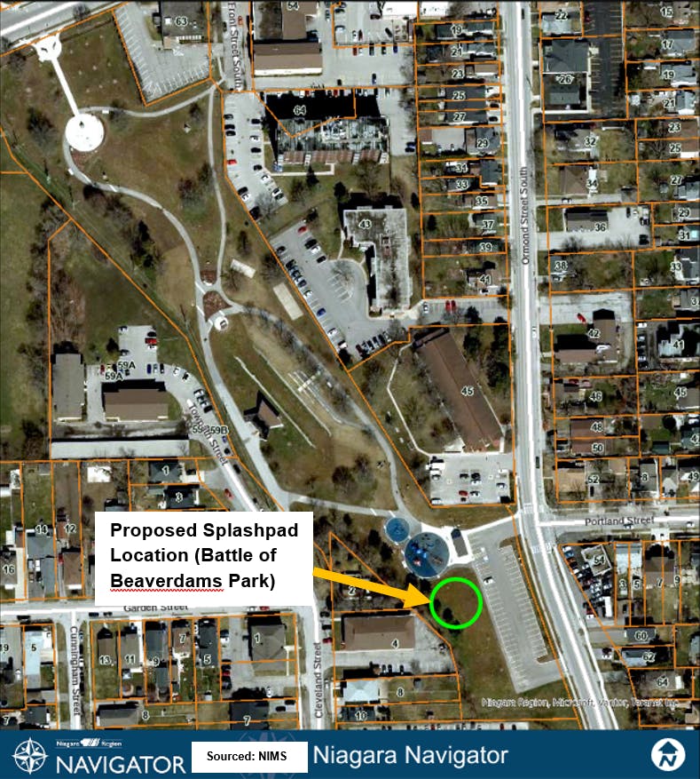 Proposed Splashpad Location