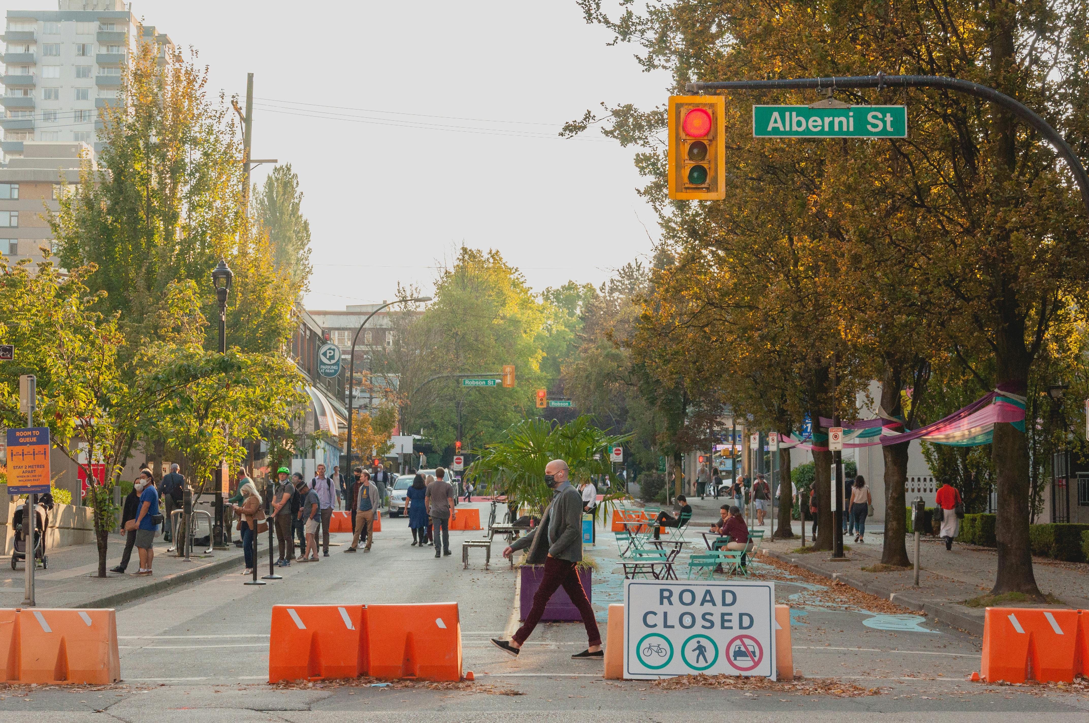 Bute St & Alberni St Pop-up Plaza