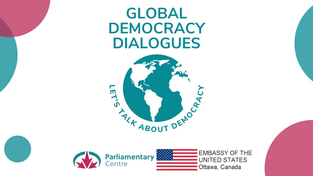Parliamentary Centre Global Speaker Series Banner A banner displaying the logos of the Global Speaker Series as well as the Parliamentary Centre's.