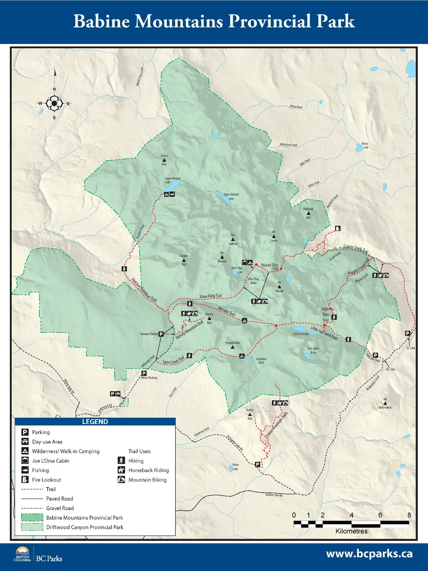 Babine Mountains Park Trail Enhancement Project Help Shape BC Park Map 