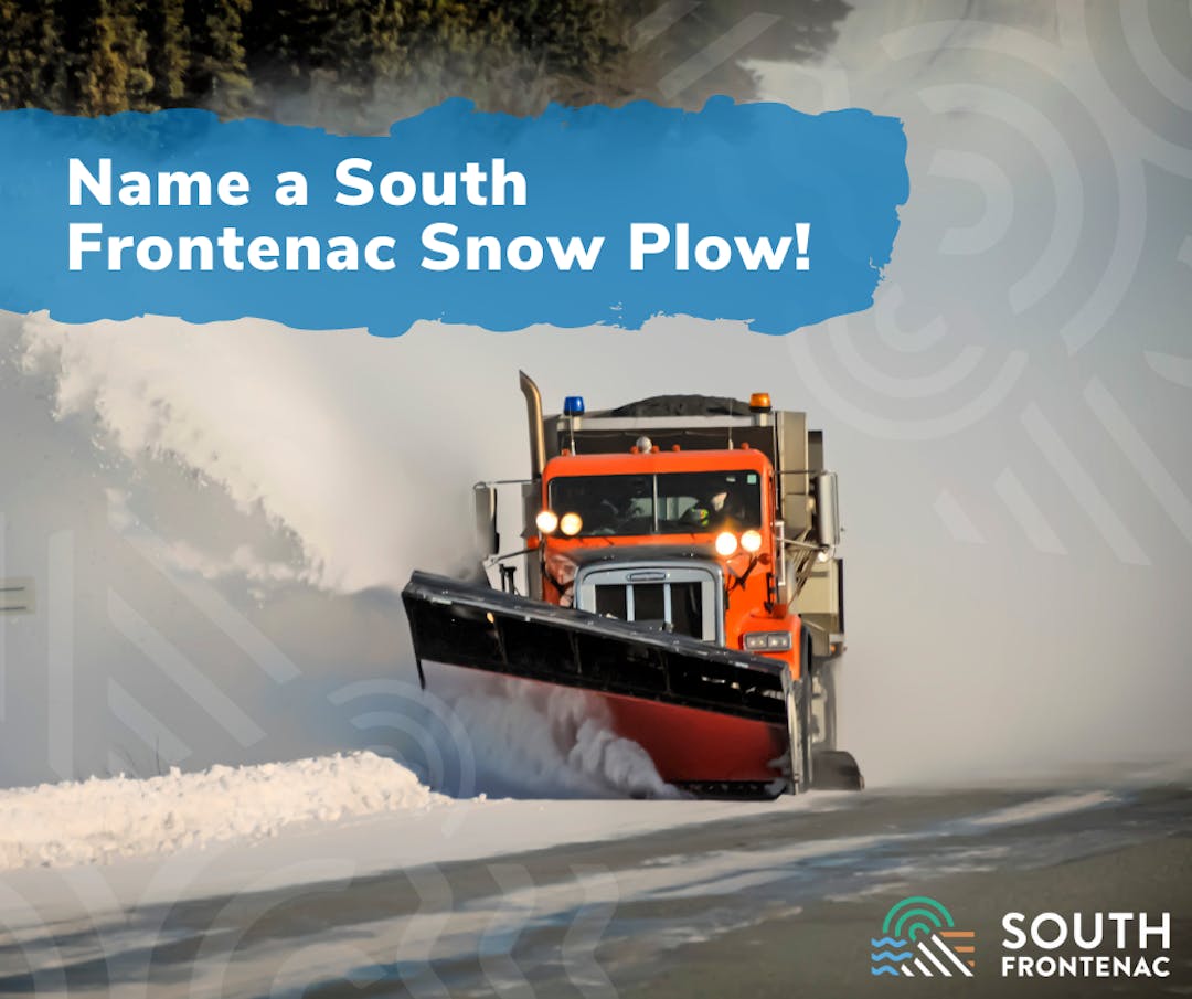 Snow plow and banner 