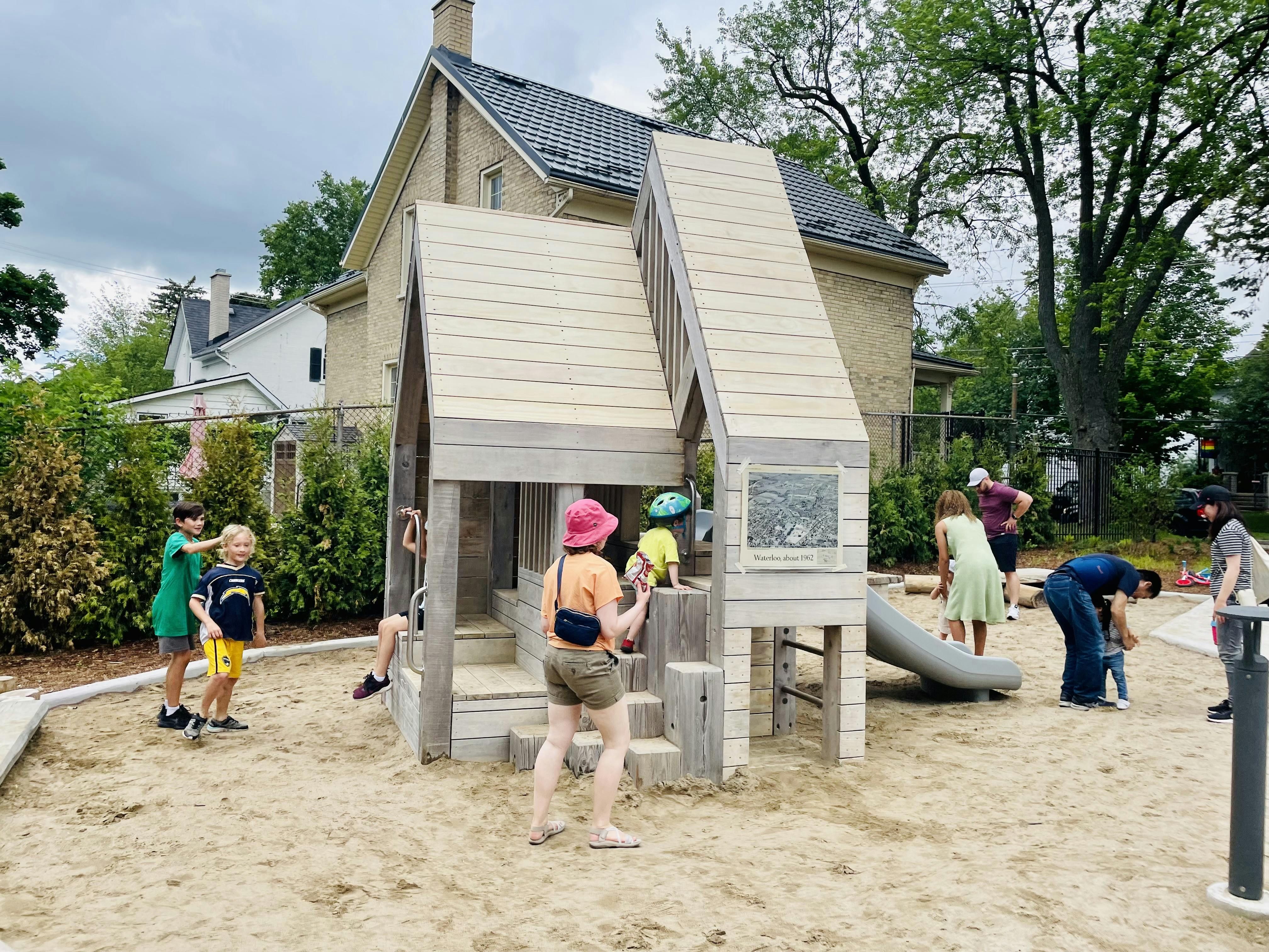 Kids and parents enjoying the Alexandra Park playground