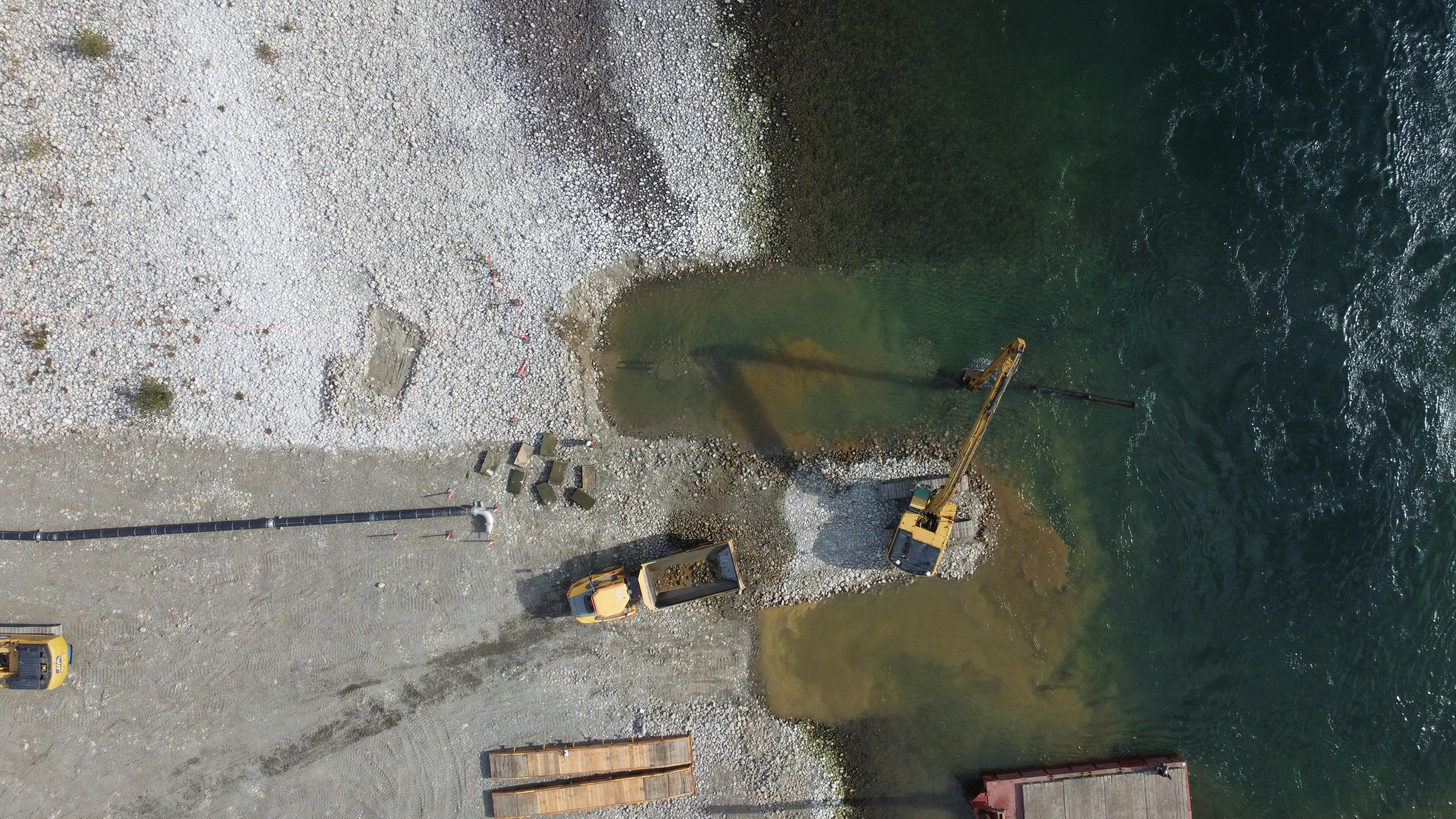 Outfall Construction in River Works 4 (October 2025)
