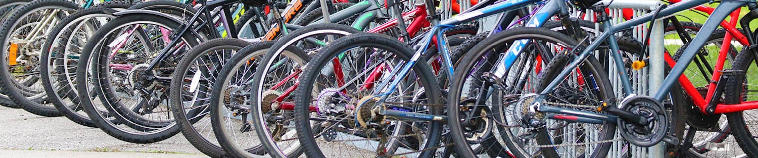 Decorative image of bicycles.