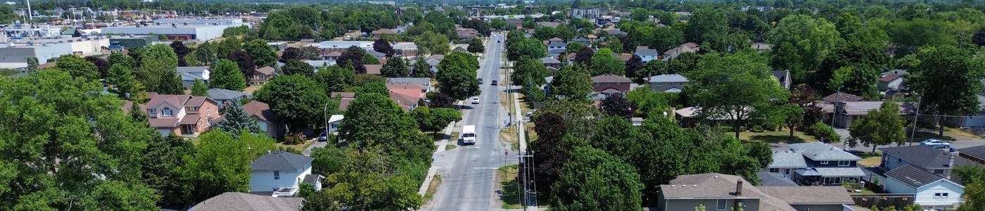 Aerial photo of Tracey Street.